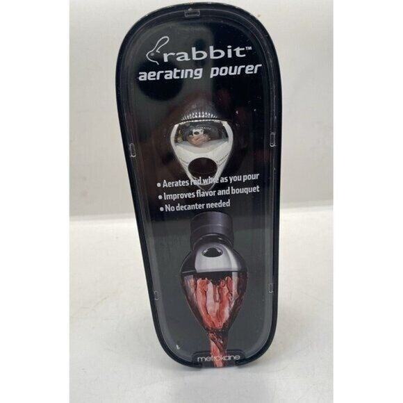 Metrokane Rabbit Aerating Pourer Red Wine Expert Aeration NEW - Picture 1 of 3